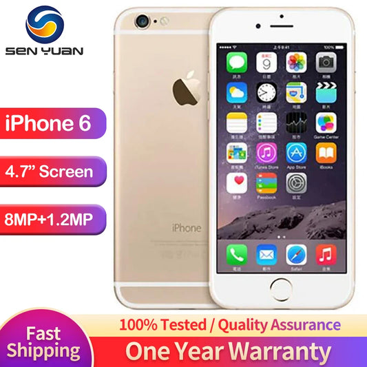 Apple iPhone 6 Original Unlocked Mobile Dual Core 4.7 inch IOS 16/64/128GB ROM 1.4GHz 8MP 3G 4G LTE Used Fingerprint Cell Phone